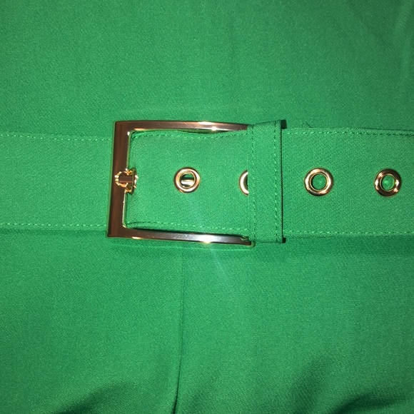 NEW YORK & COMPANY Flutter-Sleeve Belted Jumpsuit - Picture 6 of 7